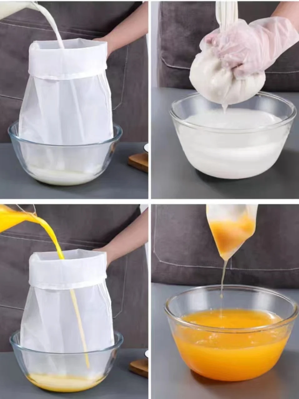 Food Grade Mesh Filter Bag for Wine Soybean Milk Juice Filtration