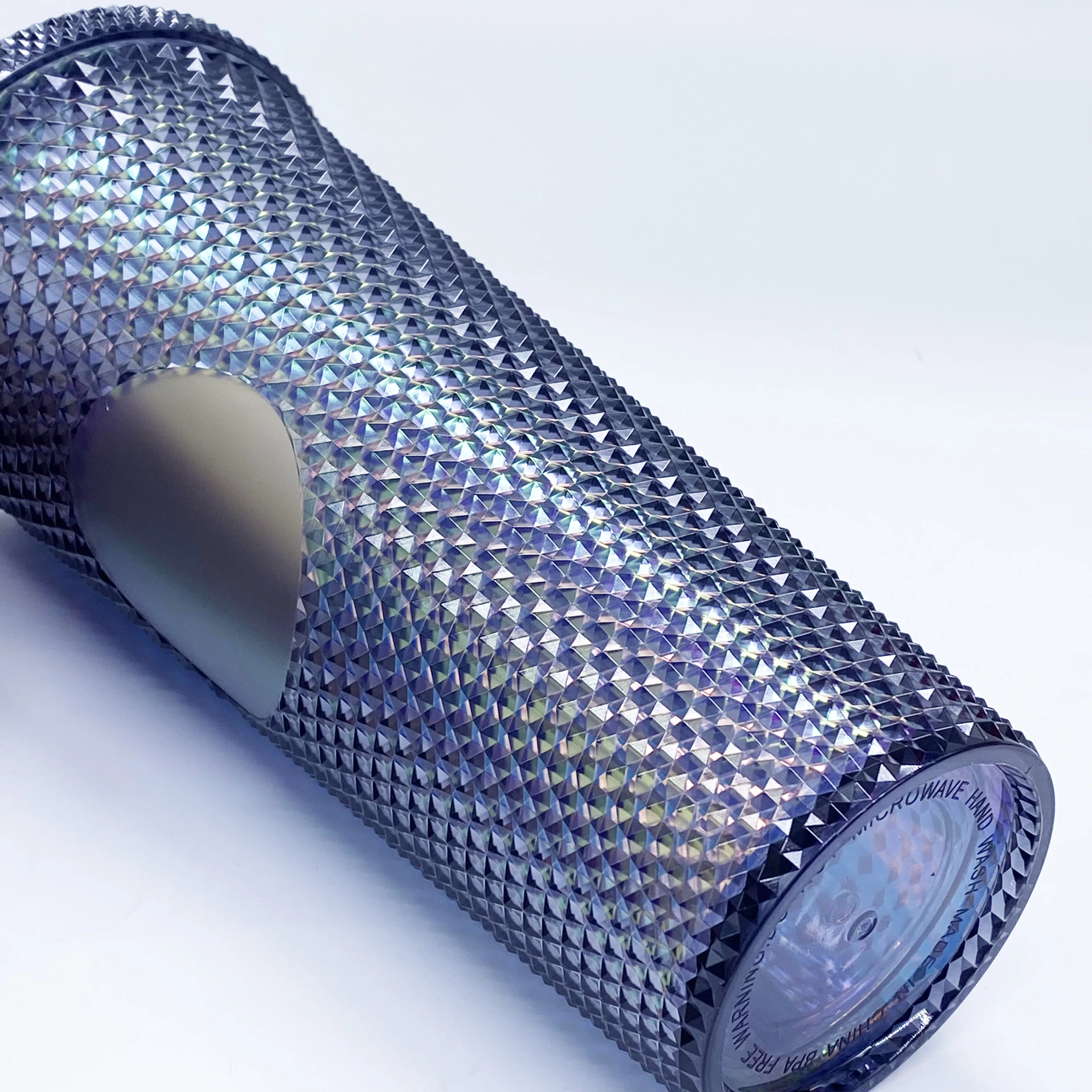 2021 Popular 24oz Studded Tumbler Double Wall Plastic Light Blue Purple Black Matte Studded Tumbler With Straw