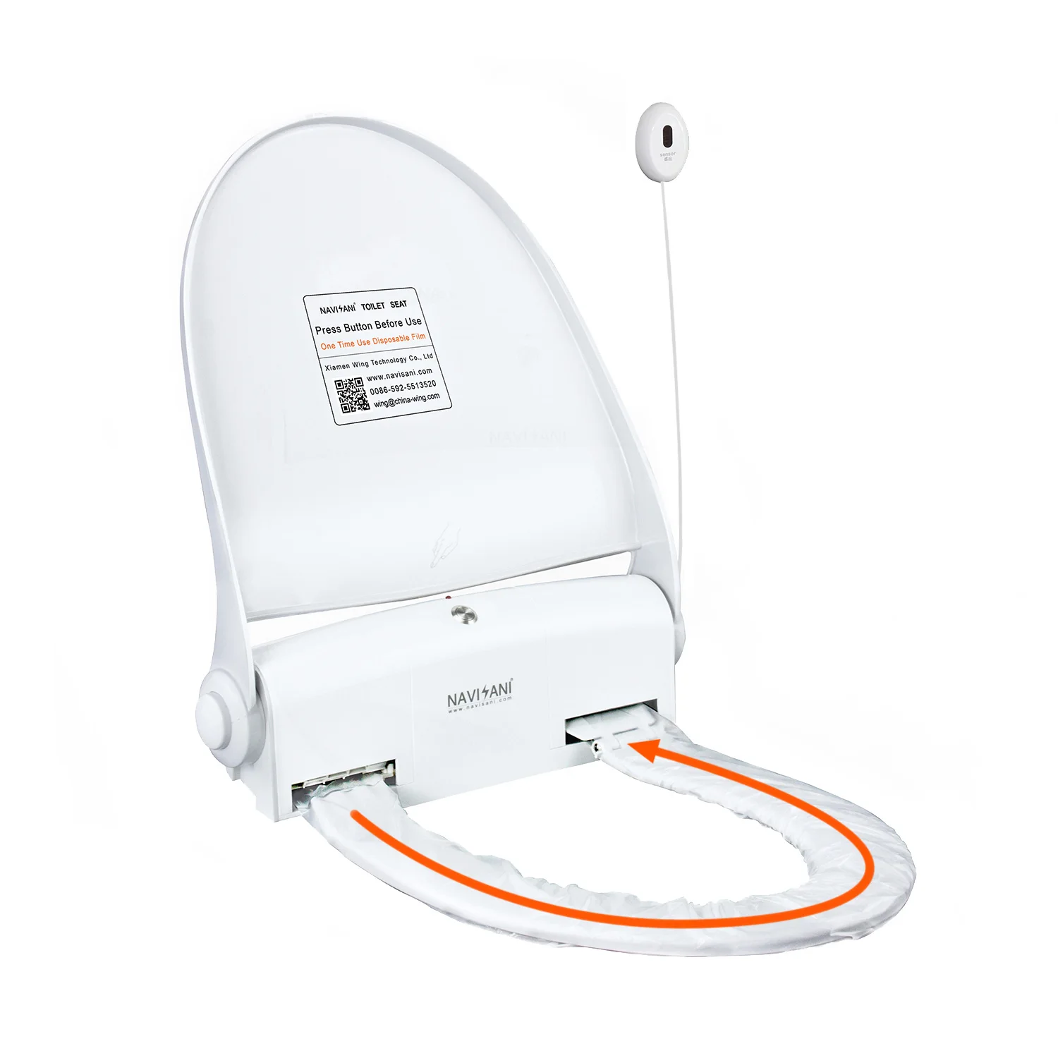 NAVISANI NS100C custom travel disposable plastic  toilet cover seat for public load sensor for toilet seat cover