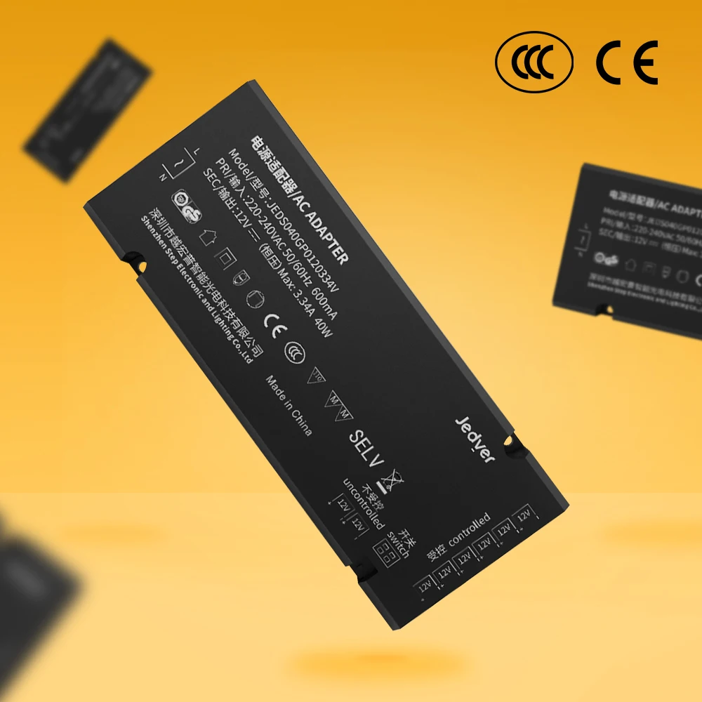 220-240V AC 40W DC 12V 3.34A OVP OCP SCP OTP JEDVER Integrated LED Driver