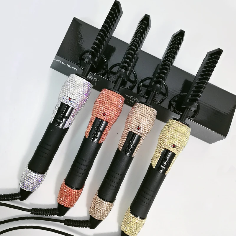 Выпрямитель для сухих и влажных волос, утюжок для завивки волос, электрический экологически чистый, из титанового сплава, горячая расческа