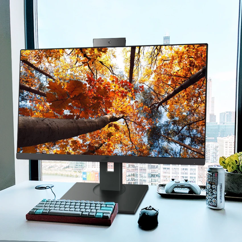 Прямая продажа с фабрики, настольный игровой пк, IPS-экран, моноблок H310 H410, материнская плата 23,8 дюйма, 24 дюйма, 27 дюймов, ПК «Все в одном»