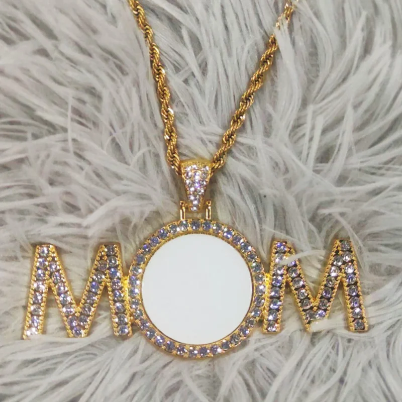 RubySub New Mom Necklace Mom Pendant Necklace Custom Sublimation Jewelry Necklace