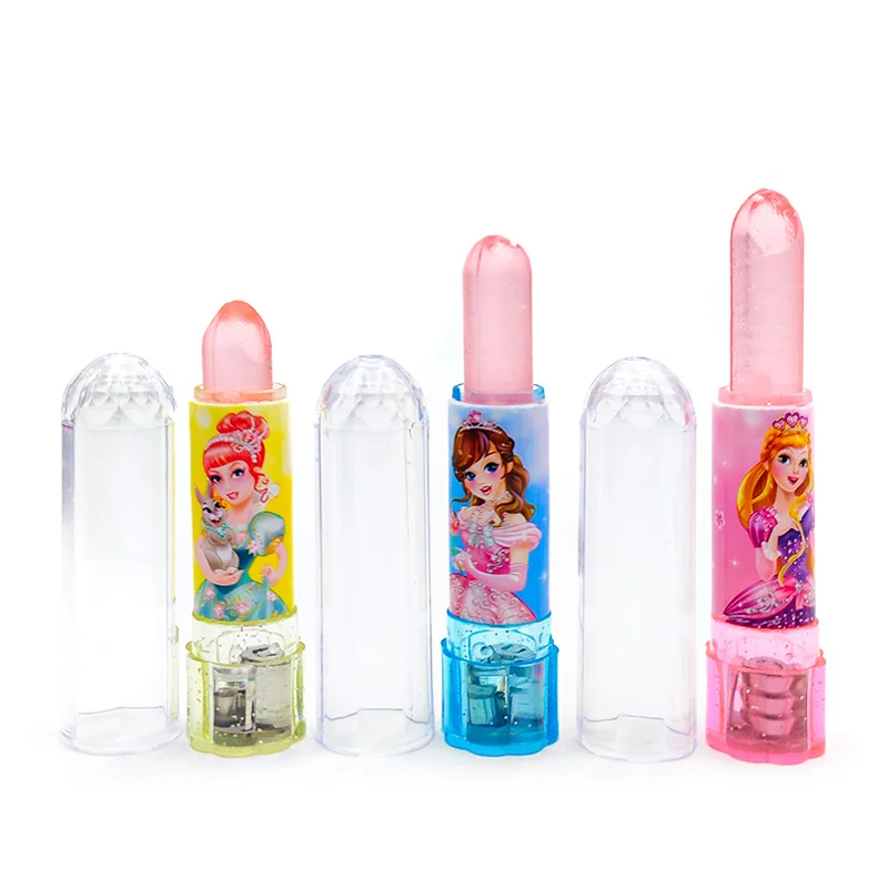 Fruity Light Mini Cute Crazy Glossy Lipstick Shape Hard Candy Toy Lollipop