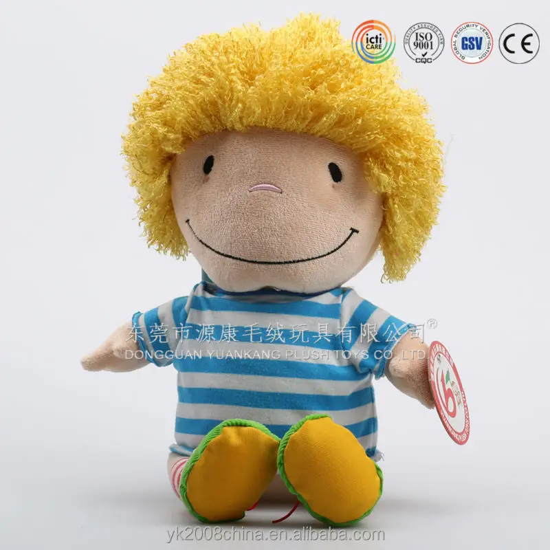 China wholesale custom made photo 3D face doll with plush toys
