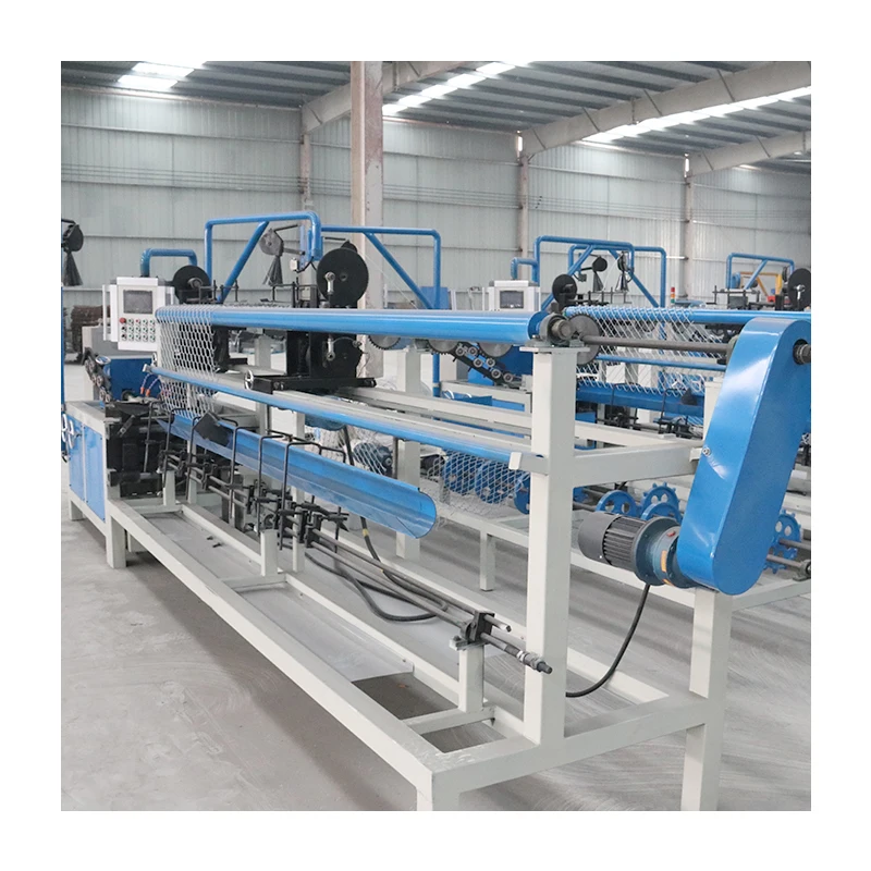 Diamond mesh making machine durable quality double wire chain link fence machine with reasonable price