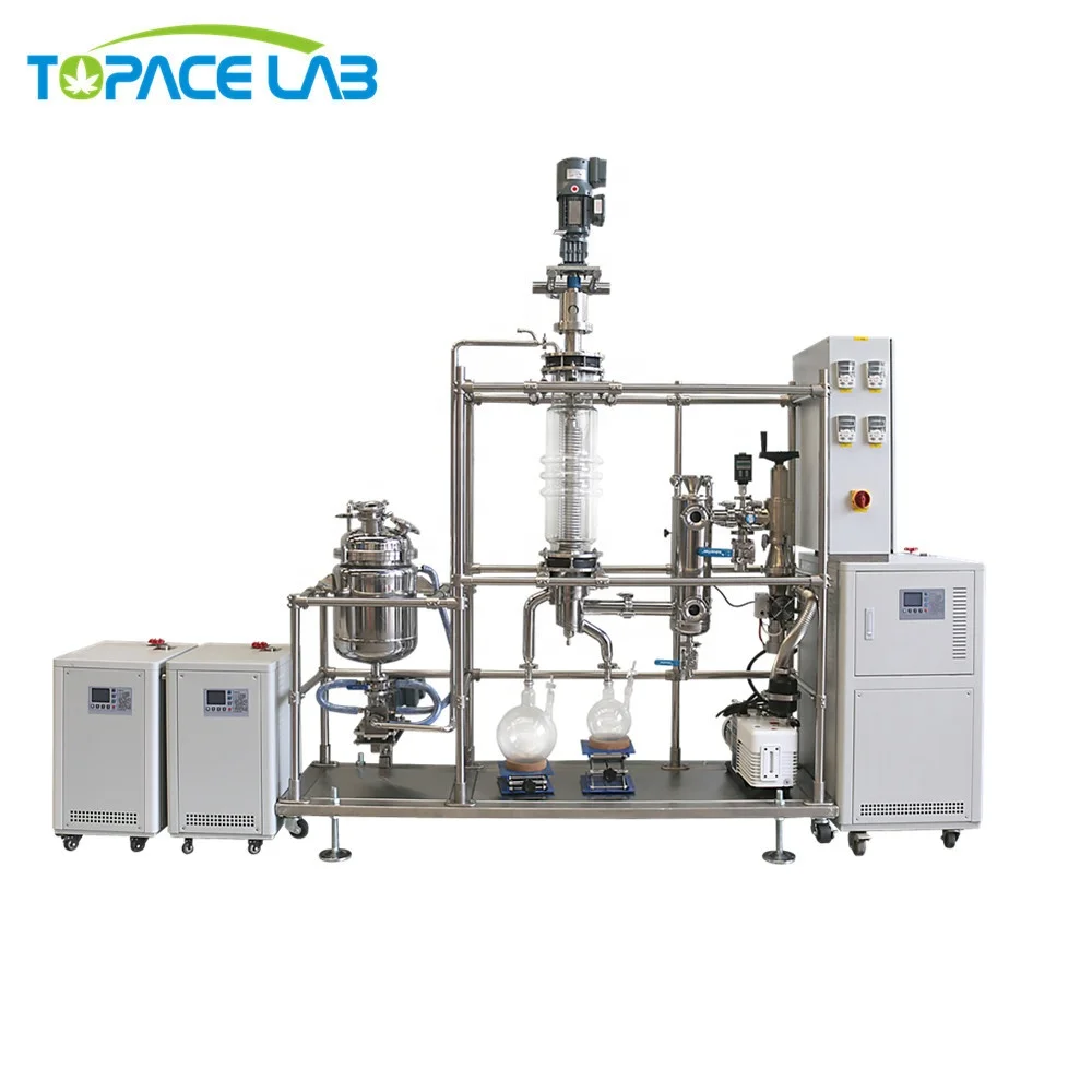 Topacelab 0.22m2 Stainless Steel 316 short path molecular distillation molecular distillation biodiesel wiped film evaporator