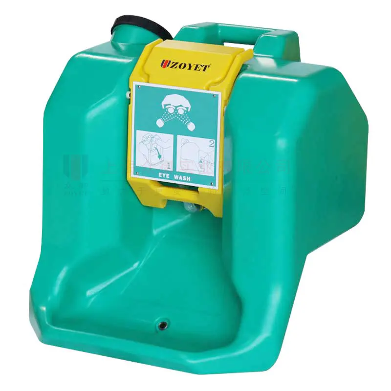 ZOYET 16 галлонов безопасная портативная мойка для глаз с тележкой, мойка для глаз