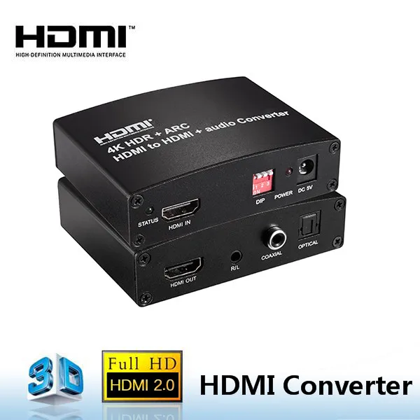 HDMI к HDMI + аудио (SPDIF + 3.5 мм) вытяжка конвертер