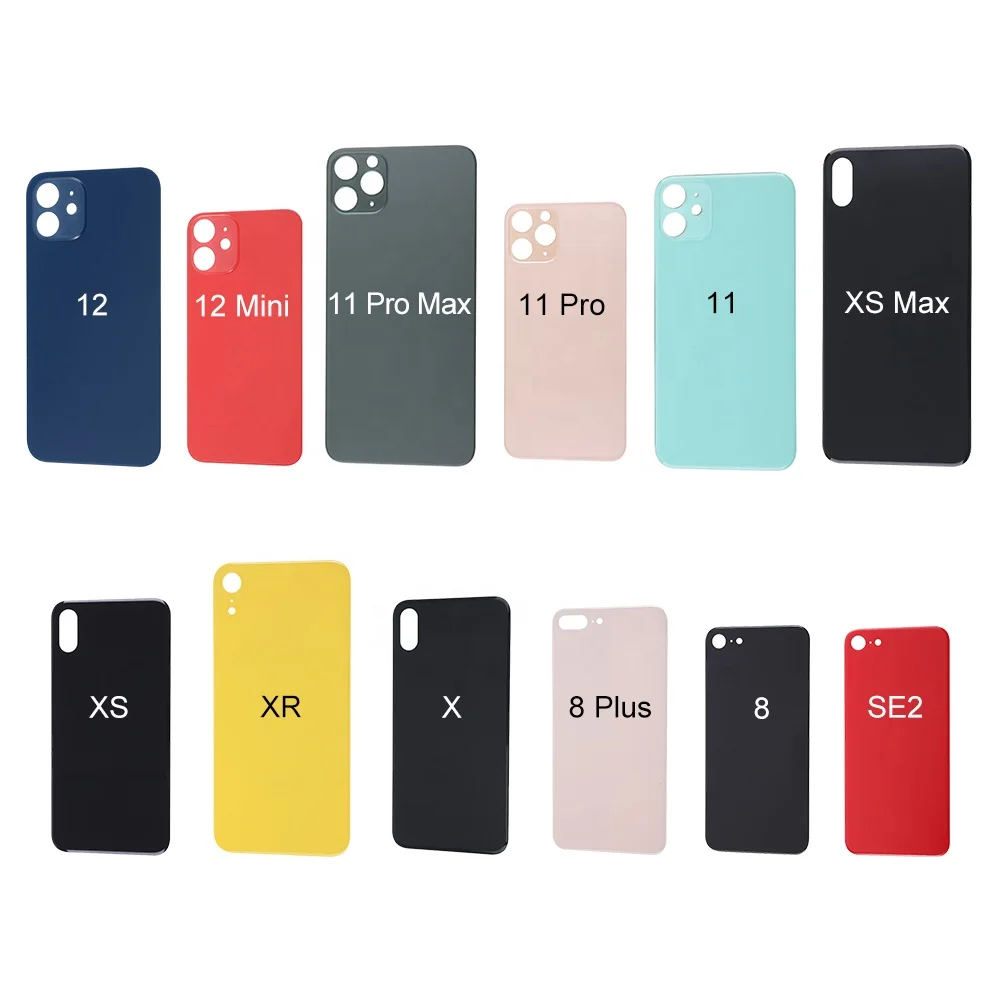 Популярное заднее стекло с большим отверстием для iPhone X 12 13 14 11 Pro Max 8 8P XR XS max SE2 задняя