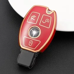 Factory custom OEM 3 buttons TPU car key fob cover case for mercedes benz A C E M S Class GLK CLA GLA GLC