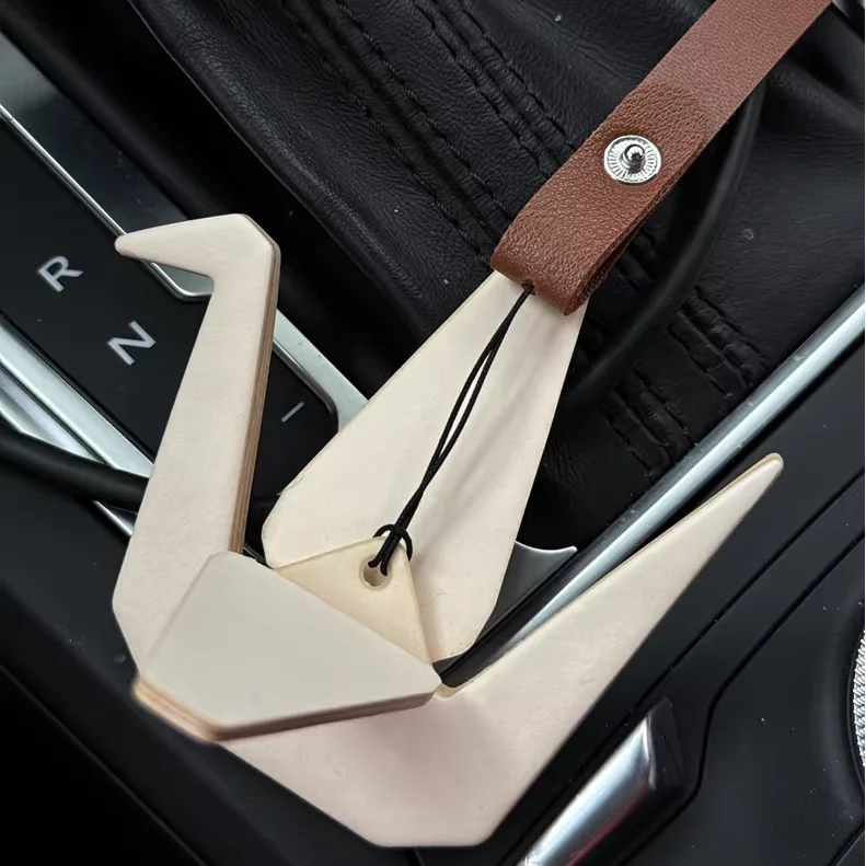 Hanging Car Air Freshener Paper Crane Car Mirror Decor Hanging Car Diffuser Air Freshener Hanging Decorations Auto Accessories