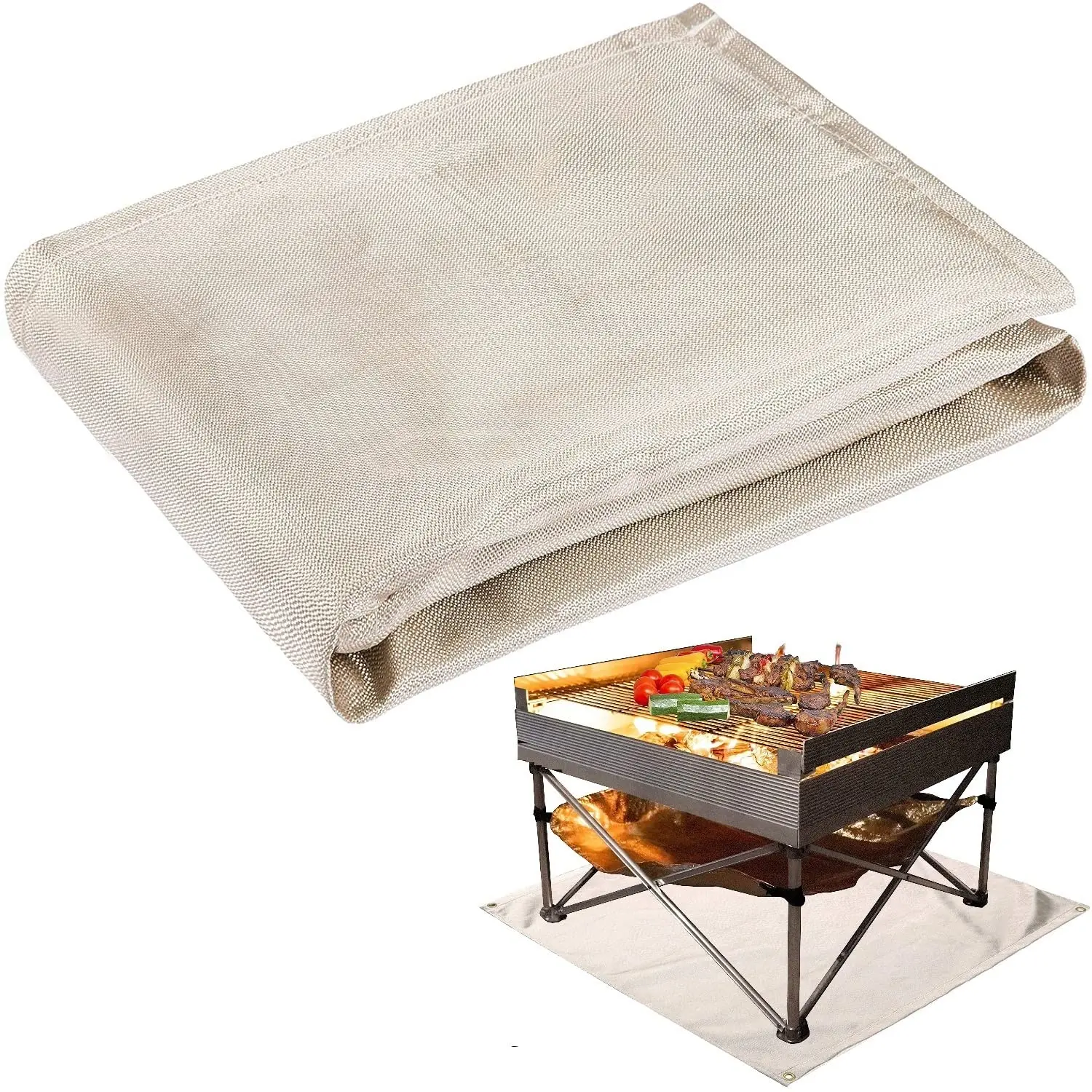 39'*39' Fireproof Fire Pit Mat- Portable Fire Blanket Protective Patio Insulation Pads