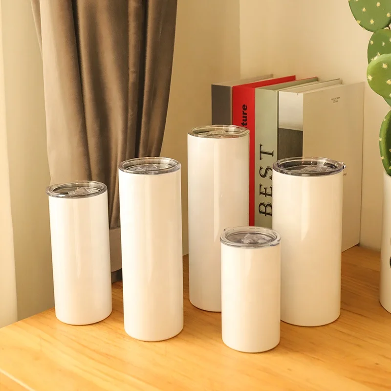 Белая кофейная кружка с двойными стенками, изолированные тумбы, белая нержавеющая сталь США, 20 унций