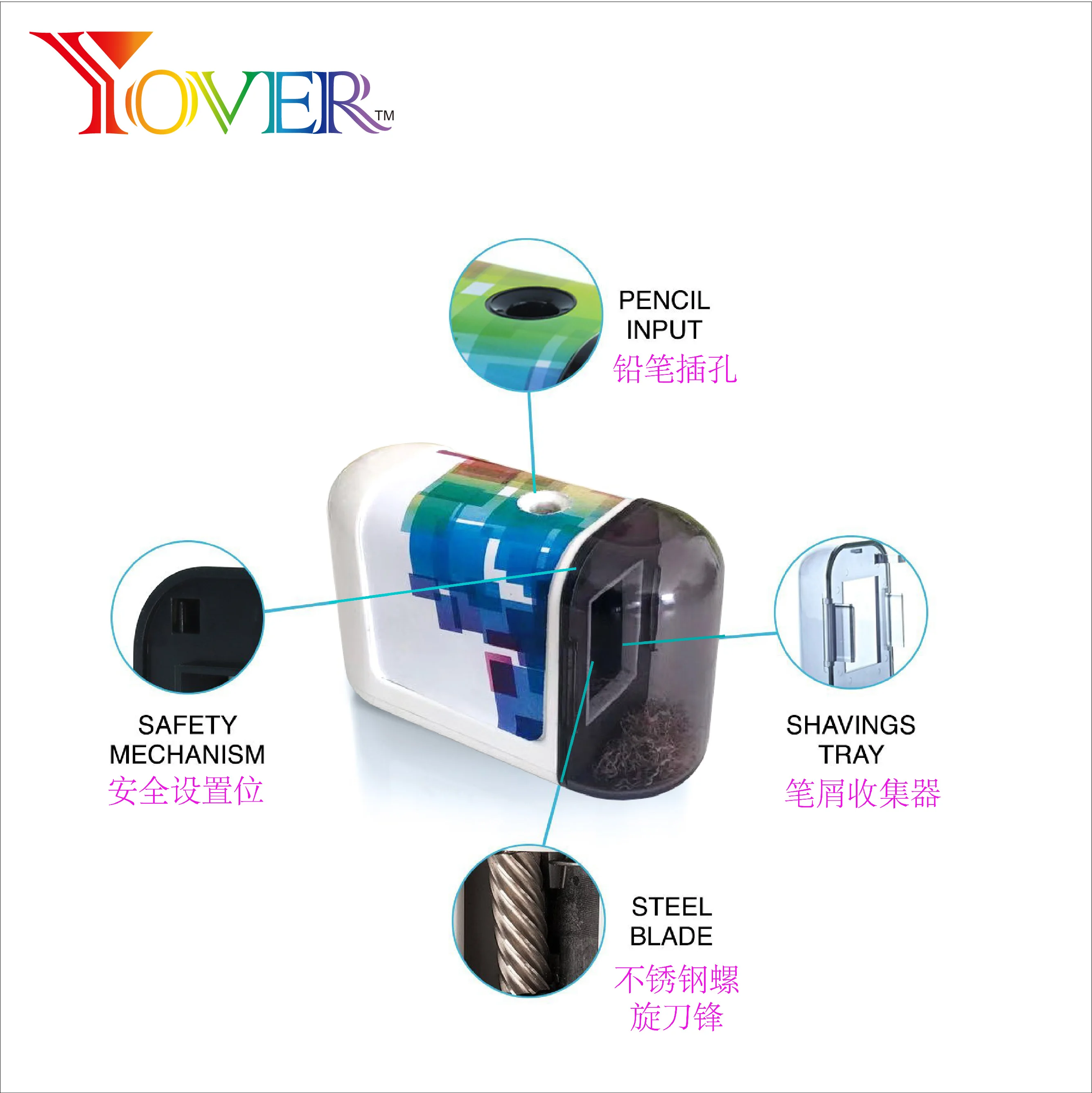 Лидер продаж портативная электрическая точилка для карандашей на батарейках