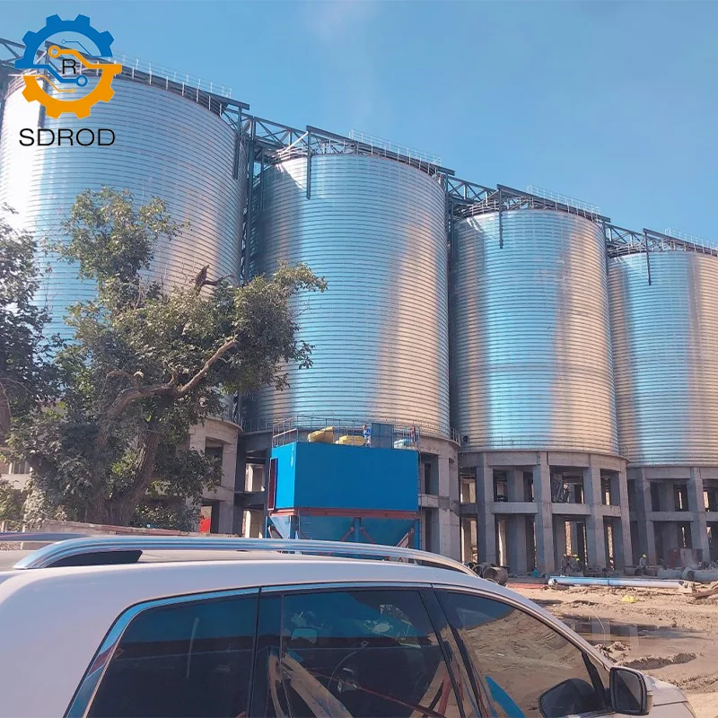 SDROD Brand Wheat steel plate storage grain units with storage silo automatic grain silo 1000 tons of grain vertical silo