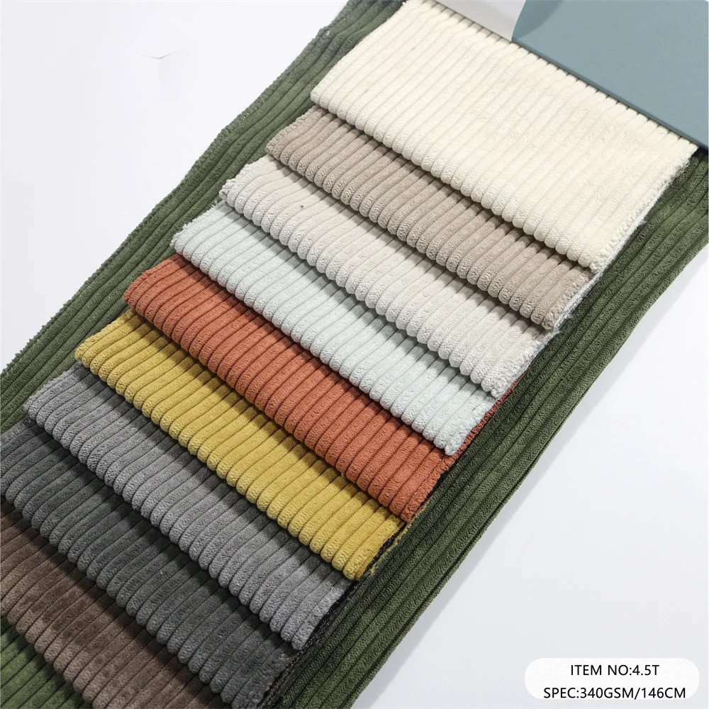 4.5T sofa fabric for furniture textile 140-160cm width corduroy upholstery fabric woven fabric upholstery