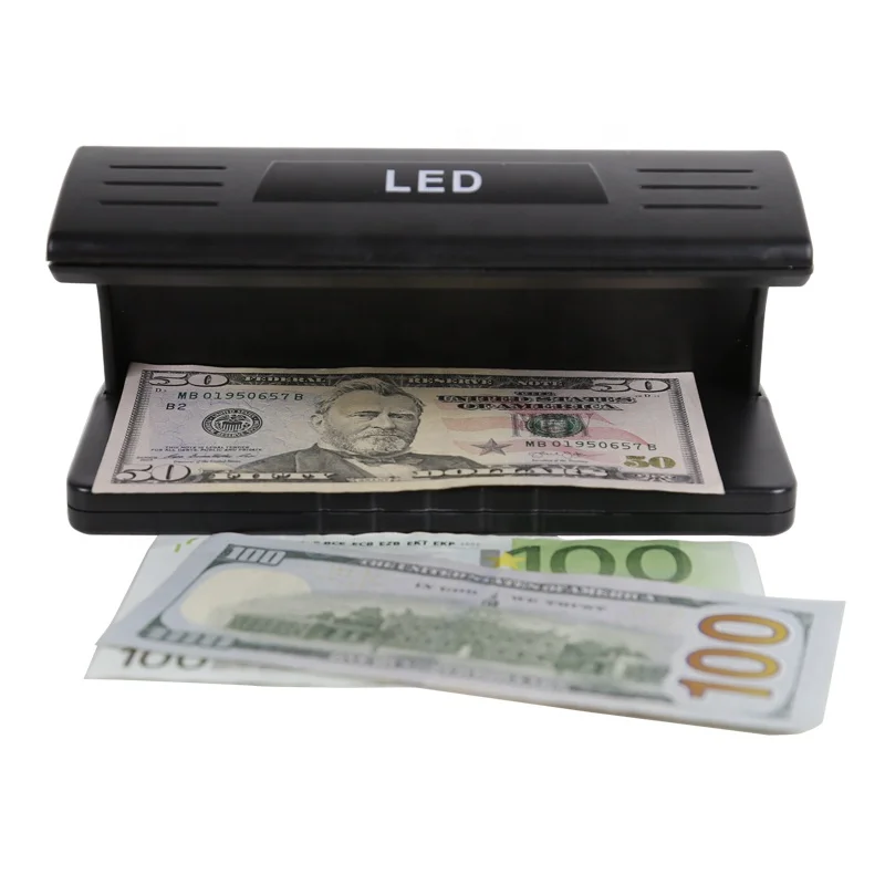 DC-318-3 Best-Selling Portable LED Currency Detector Professional Universal Counterfeit Money Detector Made of Durable Plastic