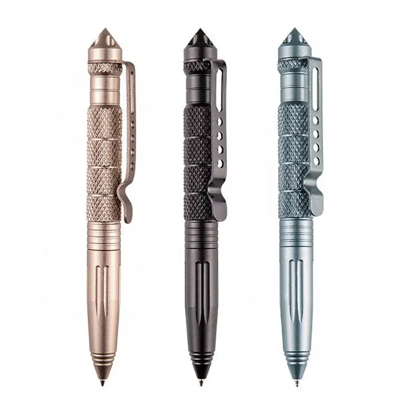 Outdoor Tactical Pen Multi-function Aluminum Tool Ballpoint Pens Pocket Emergency EDC Tool with Tungsten Tip Custom Logo