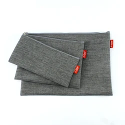 Hot sale fabric canvas gray A4 size package file document bag