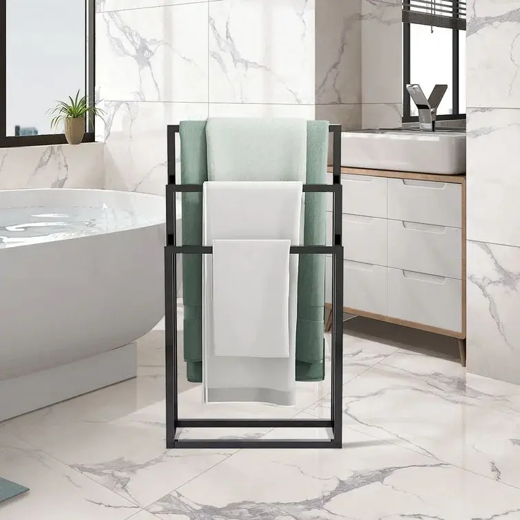 2022 Wholesale Hot Sale Free Standing Towel Rack  Bathroom Towel Rack