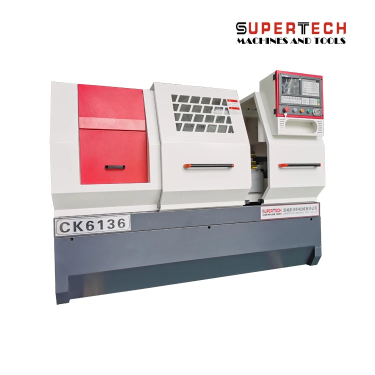 Supertech CK6136  Inclined Bed CNC Lathe China CNC lathe Horizontal Bed CNC Lathe Machine cheap price