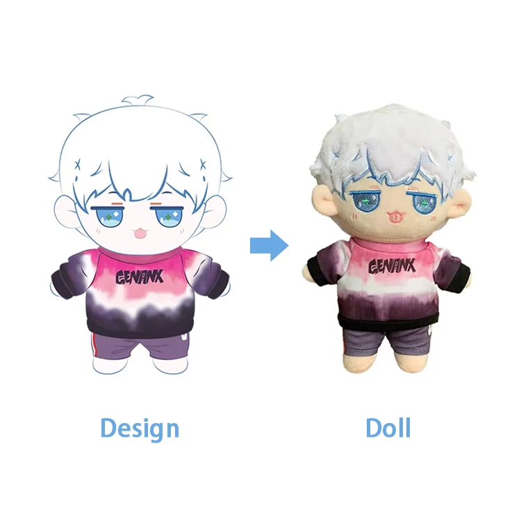 OEM ODM Most Popular Game Character Anime Character Figure Korean Star Doll Custom Plush Toys and Dolls for Original Artists