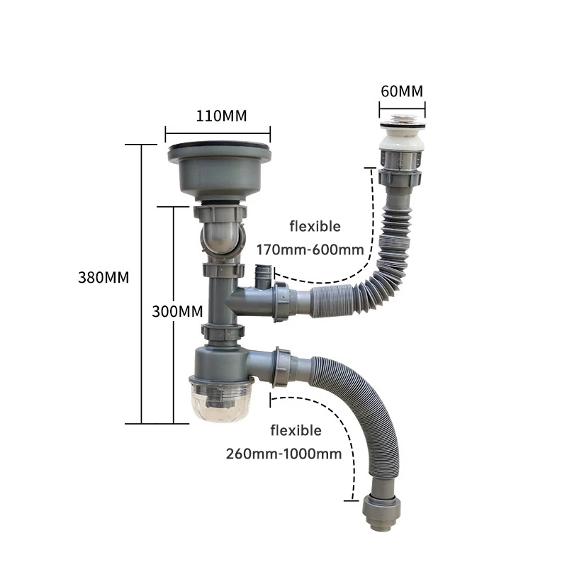 Дренажный комплект для кухонной раковины и вывоза мусора