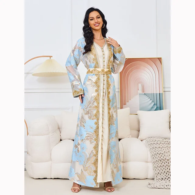 Bettergirl 2024 Women Set Muslim Dress Custom Abaya Elegant Robe Modest Dress Dubai Fashionable Clothing Muslims Latest Designs