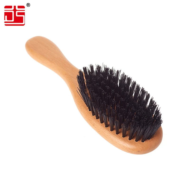 Natural Boar Bristle Hairbrush Massage Comb Anti-static Hair Scalp Paddle Brush Beech Wooden Handle Hair Brush Comb Styling Tool