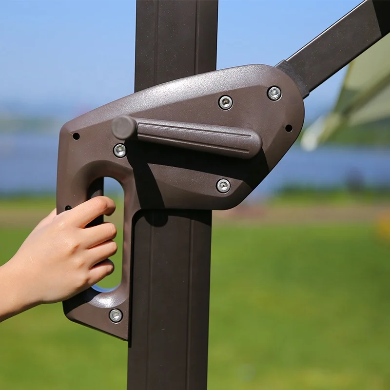 Наружный алюминиевый Зонт Roma 3*3 м, Солнцезащитный зонт, подвесной водонепроницаемый консольный сад, ресторан, патио