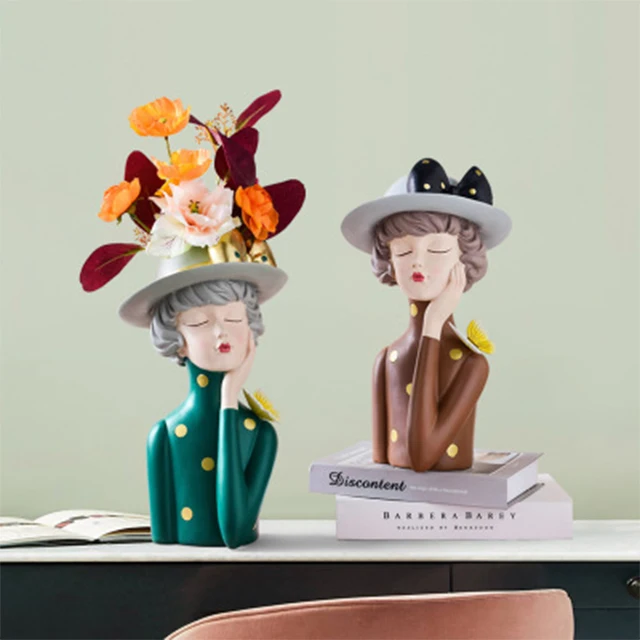  Fresh Furniture Home Collection Decorative Resin Flower Bouquet Girls