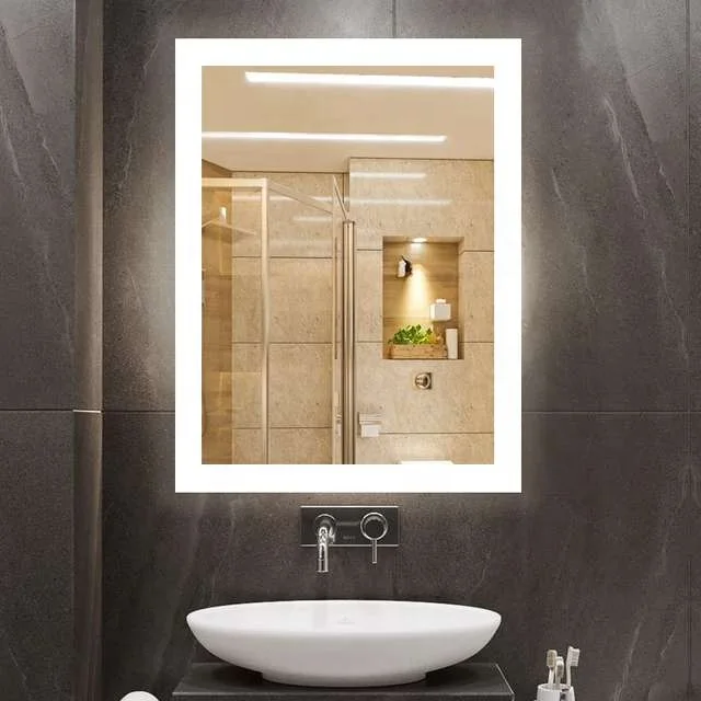 Wall full mirror hotel bathroom led full length mirror with light Touch Screen Backlit Smart Led Bathroom Mirror Light
