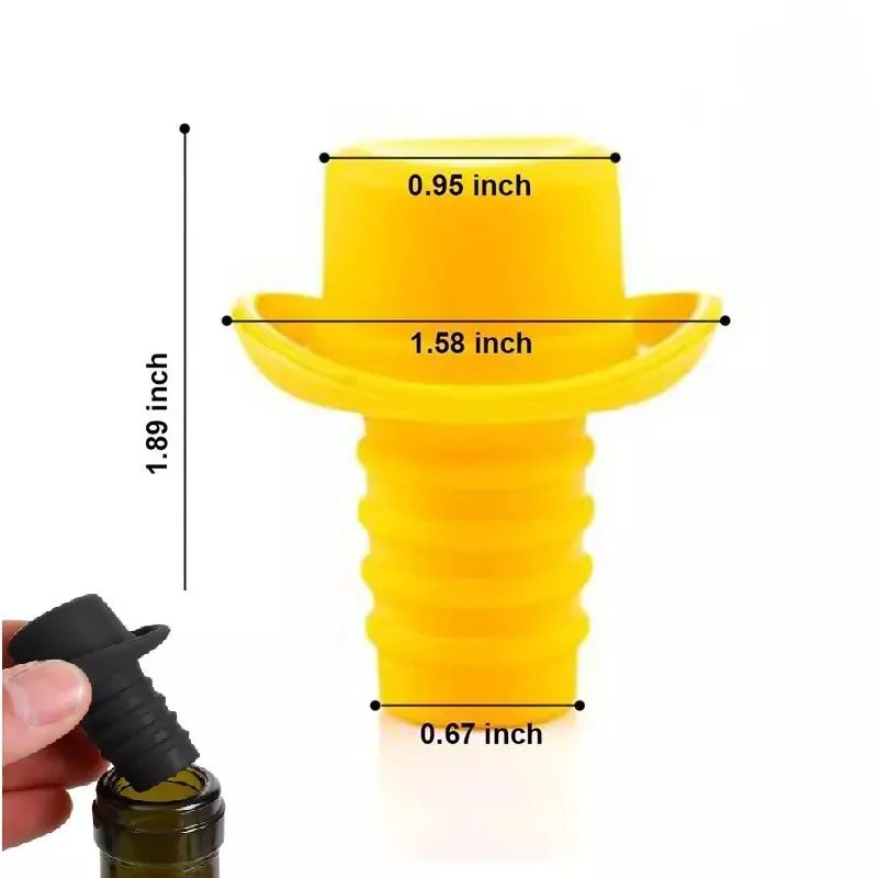 Silicone Bottle Stopper For Bottles Wine Cork Wine Pourer Stopper Bottles