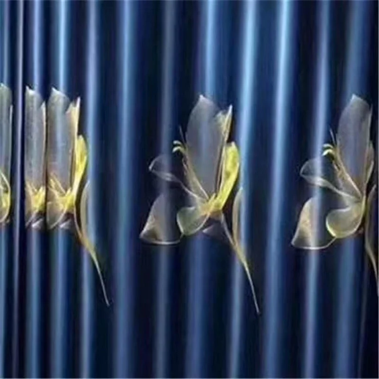 Luxury Style Embroidered Blackout Curtains Embroidery Window Modern Style Curtains for The Living Room