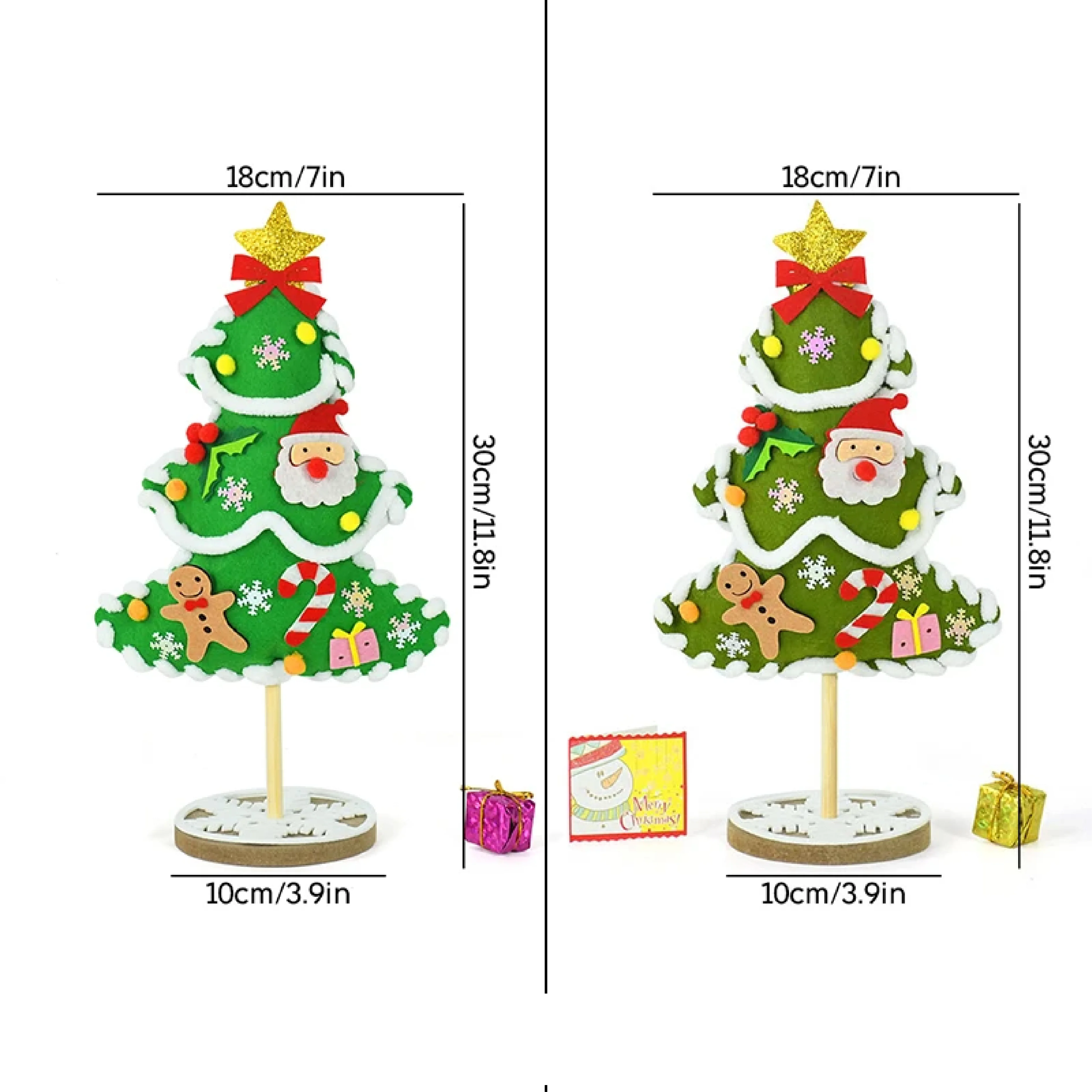1 Set DIY Santa Claus Christmas Tree Decorations New Year Gifts Kids Craft Educational Toys for Children