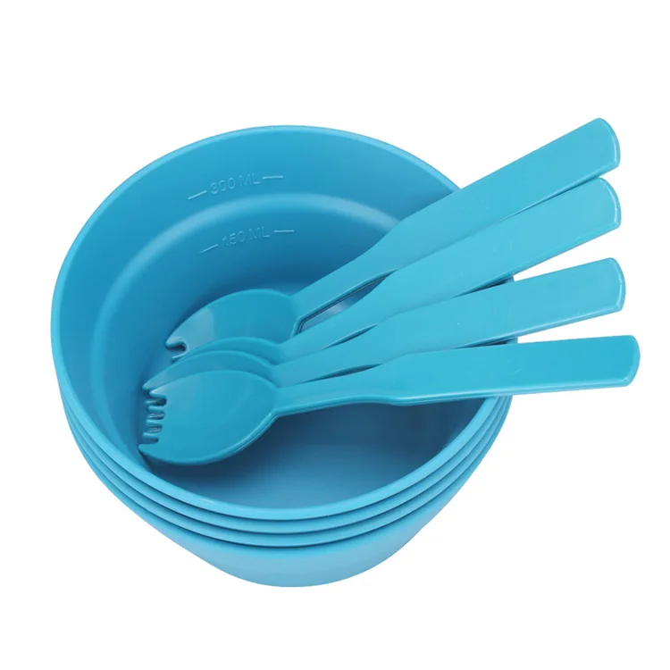 Портативная посуда для 4 человек портативный набор посуды из нержавеющей стали с сумкой кемпинга