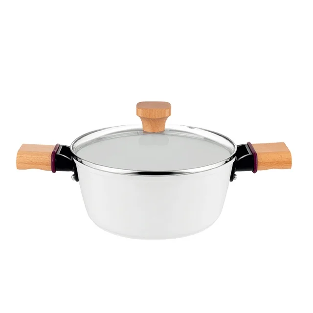 Набор кухонной посуды, антипригарный набор из 100% кастрюль и сковородок белого цвета