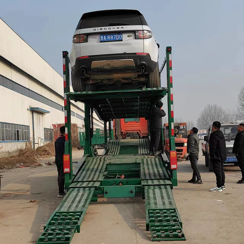 Double Deck Hydraulic Lifting Heavy Duty 4-8 Voiture Transport 2/3/4 Axle Car Carrier Trailers