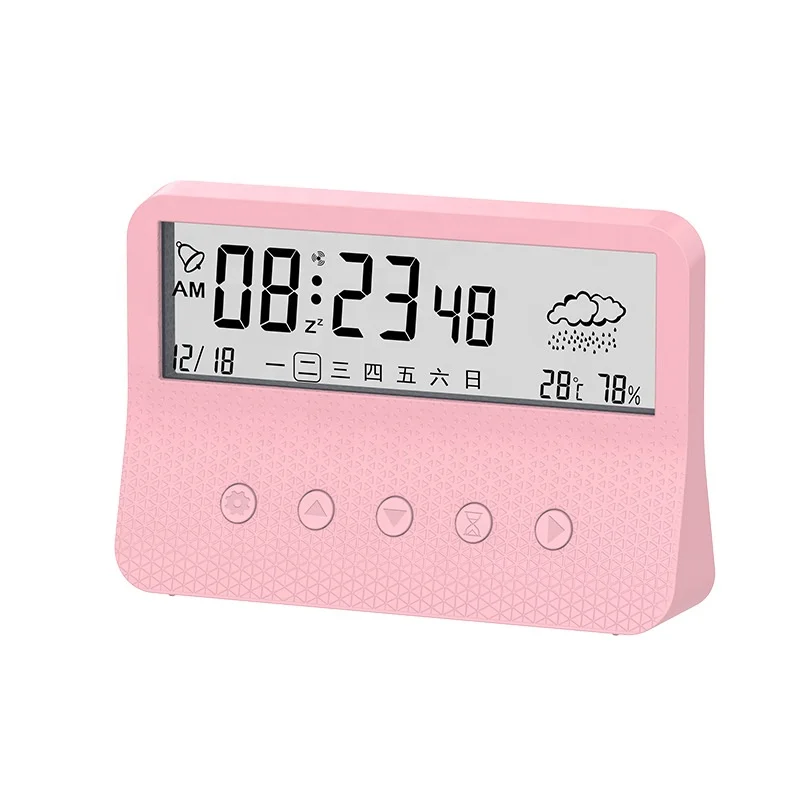 Multi-Function Thermometer Calendar Display Snooze Table Desk Clock Smart Alarm Clock Digital Alarm Clock