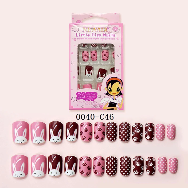 High Quality Kids Nail Art Decorations Impressed Artificial Fingernails Magic Press On Nails