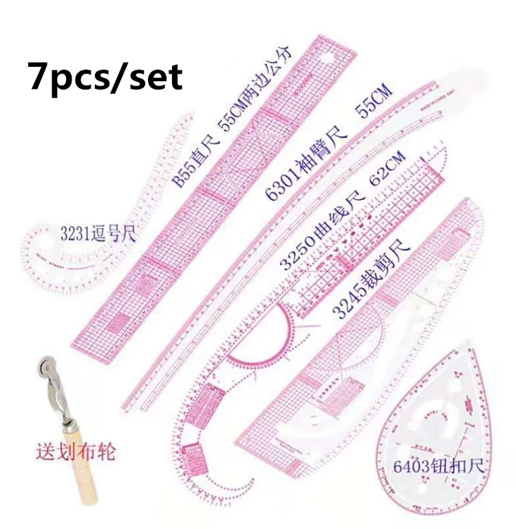 Tailor Ruler Sewing Tools Soft Plastic Comma Shaped Curve Measure Ruler Styling Design Ruler for Clothing Making