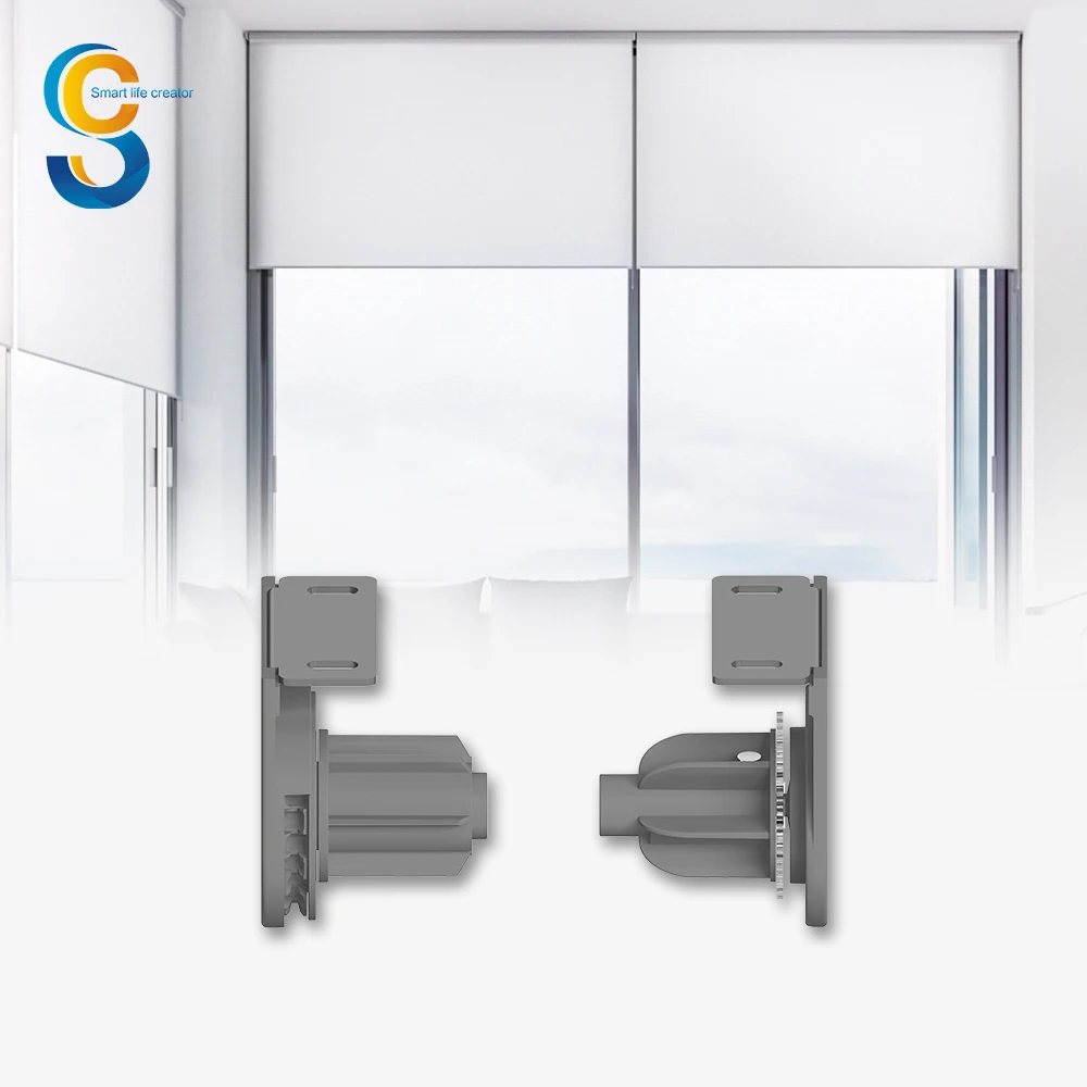 38mm Geared 32 Mm Grey Manual Tube Plastic 32mm Blind Roller Shade Clutch With Metal Brackets