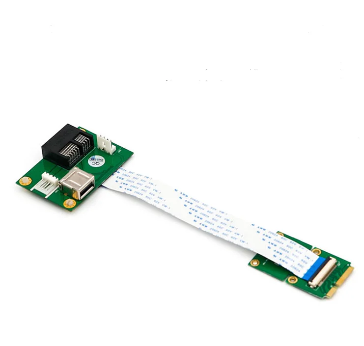 Mini PCI-E to PCI-E Express 1X Extension Card Adapter with USB riser