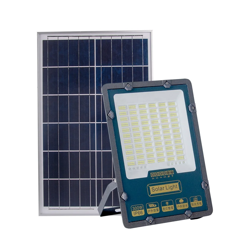 
Garden Solar Powered Rechargable Wall Spotlight 100W 200W 300W Outdoor Waterproof Pathway LED Street Flood light wtih Remote 