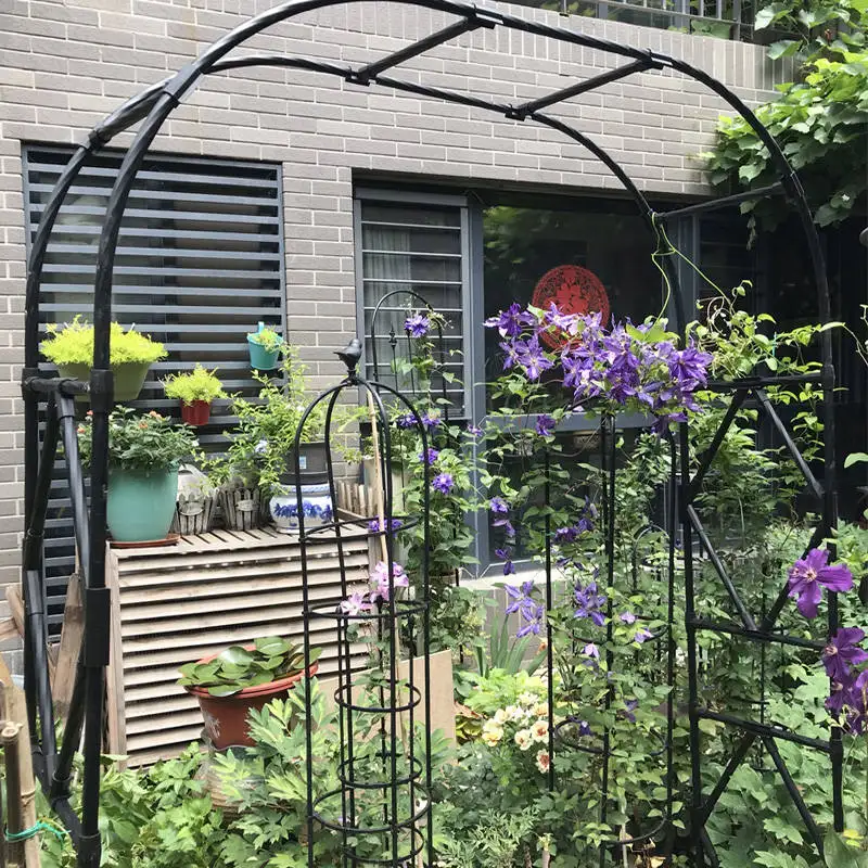
New Design Outdoor Garden Lawn Backyard Waterproof White Arch Abour Flower Frame Garden Arbor for Various Climbing Plants 