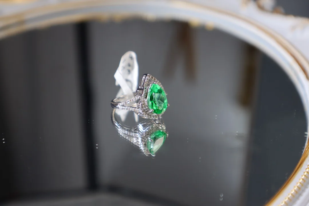 Exquisite daily Garnet Rings Wedding Promise Vintage and Diamond Rings with Sterling Silver enamel setting