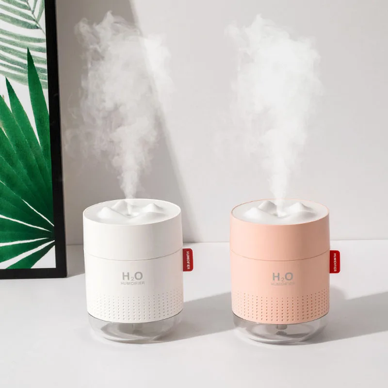 Portable Ultrasonic Humidifier 500ML Snow Mountain H2O USB Aroma Air Diffuser With Romantic Night Lamp Humidificador Difusor
