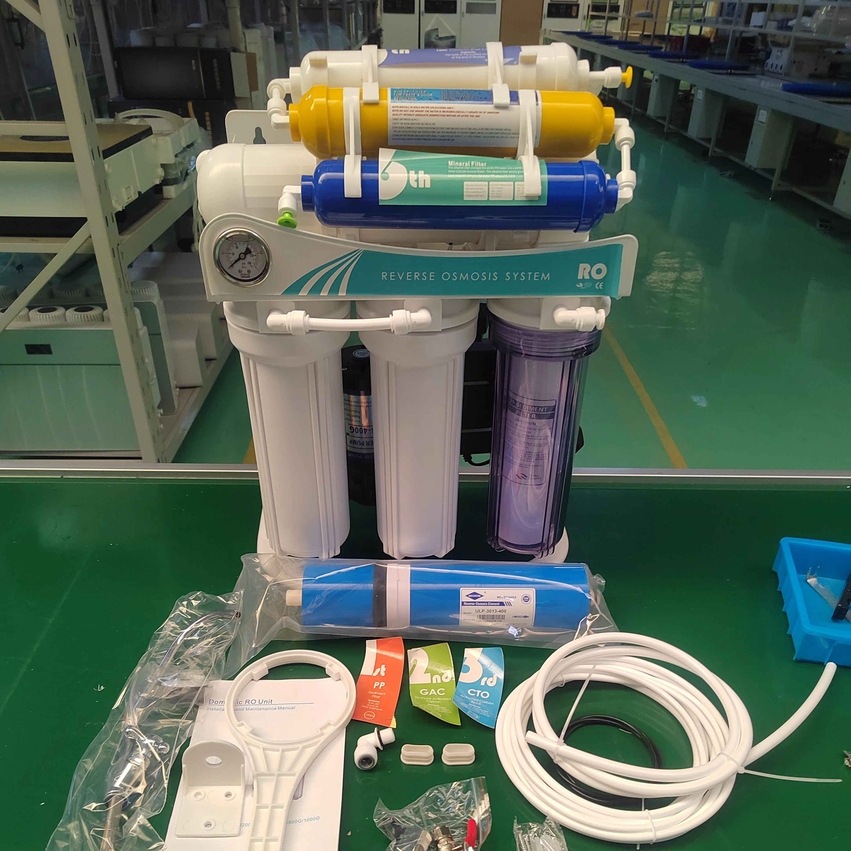 400 GPD 7 ступеней с кронштейном система обратного осмоса для домашних очистителей воды RO