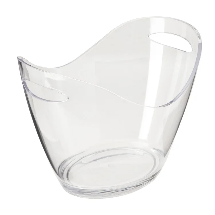 Acrylic Ice Bucket Clear Plastic 7 Litre Drink Tub for Drinks and Parties Holds 5 Full Size Bottles and Ice